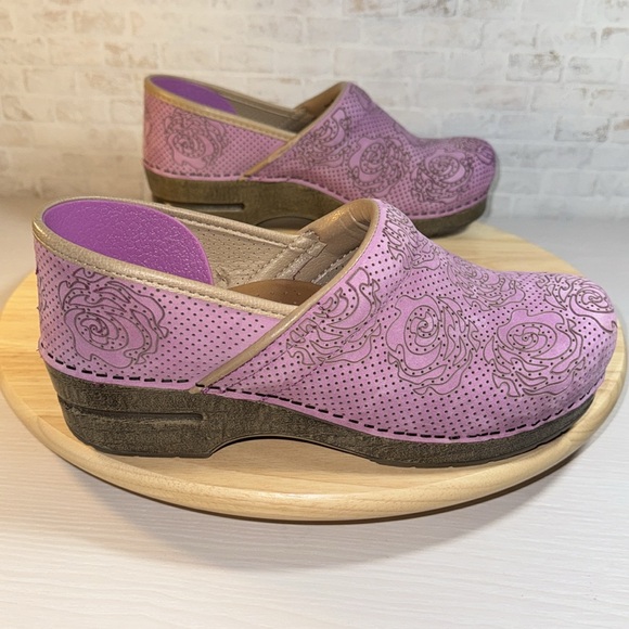 Dansko professional clog, pink floral nubuck, size 40 - Picture 5 of 16